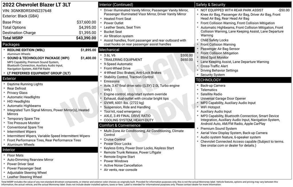 Used 2022 Black Chevrolet LT image 7