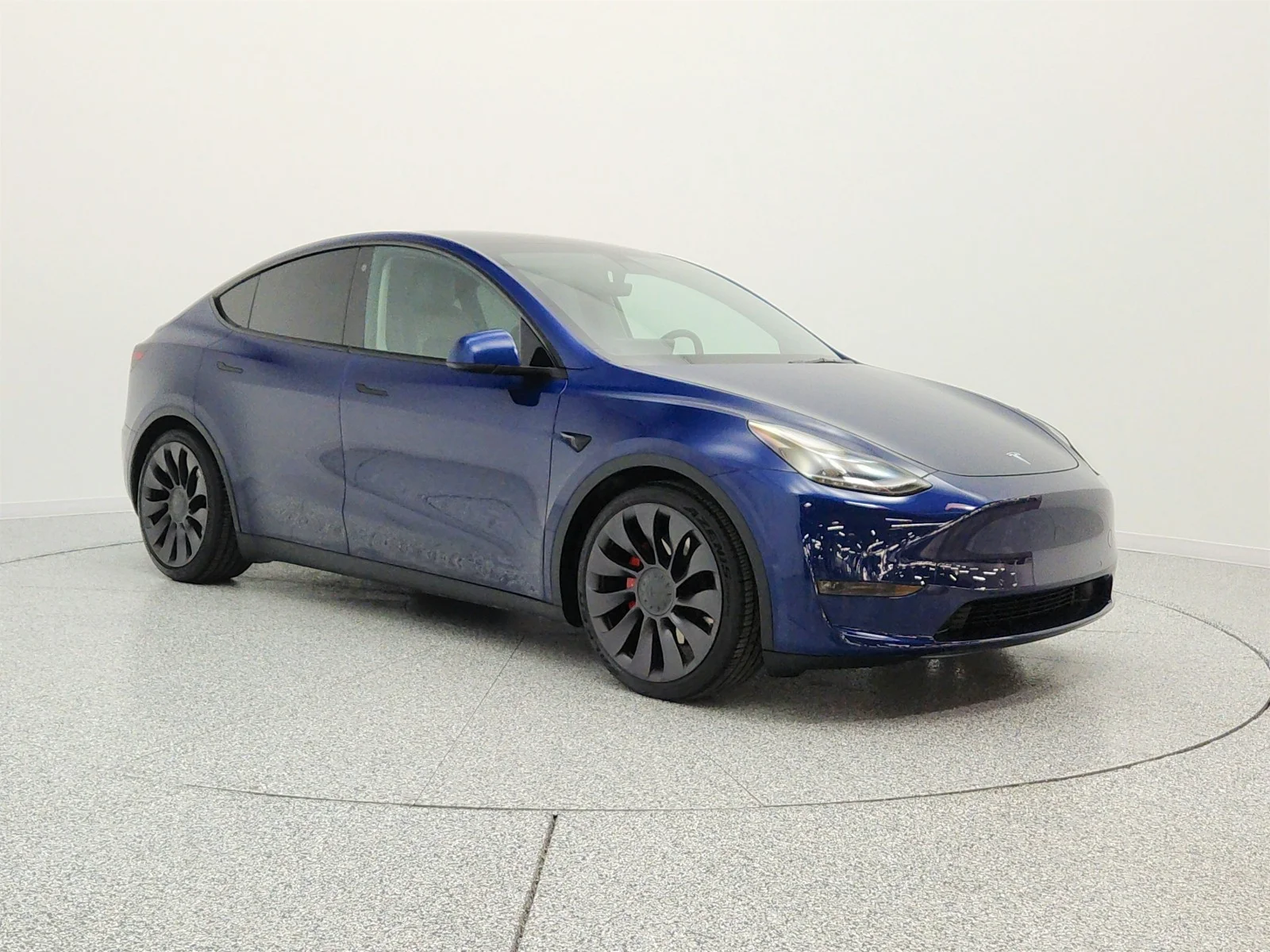 Used 2021 Deep Blue Metallic Tesla Performance AWD image 3