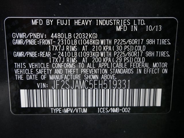 Used 2014 Dark Gray Metallic Subaru Touring image 32