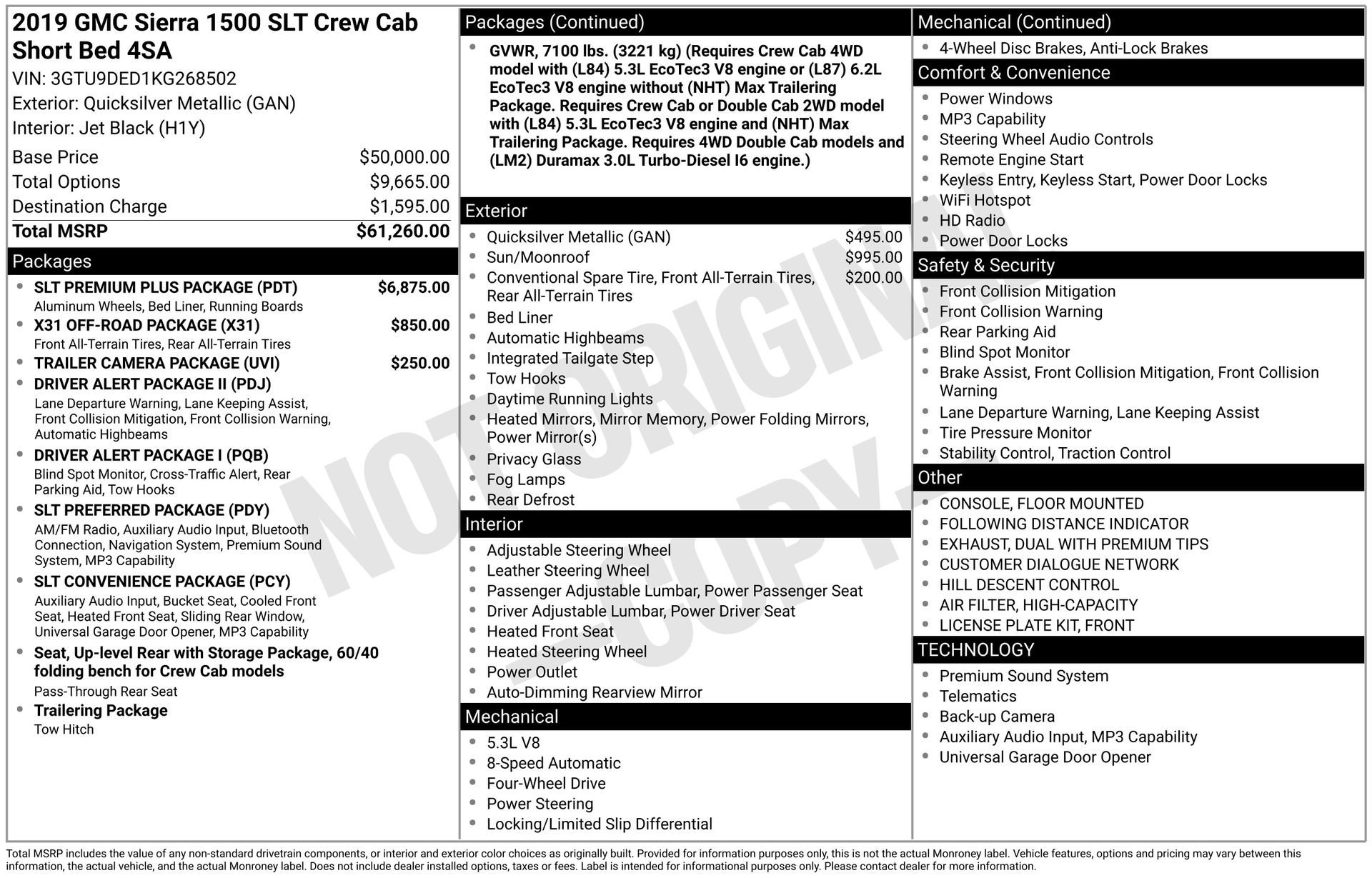 2019 GMC SIERRA - Image 3