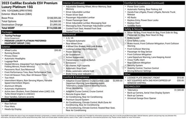 Used 2023 Black Raven CADILLAC Premium Luxury Platinum image 34