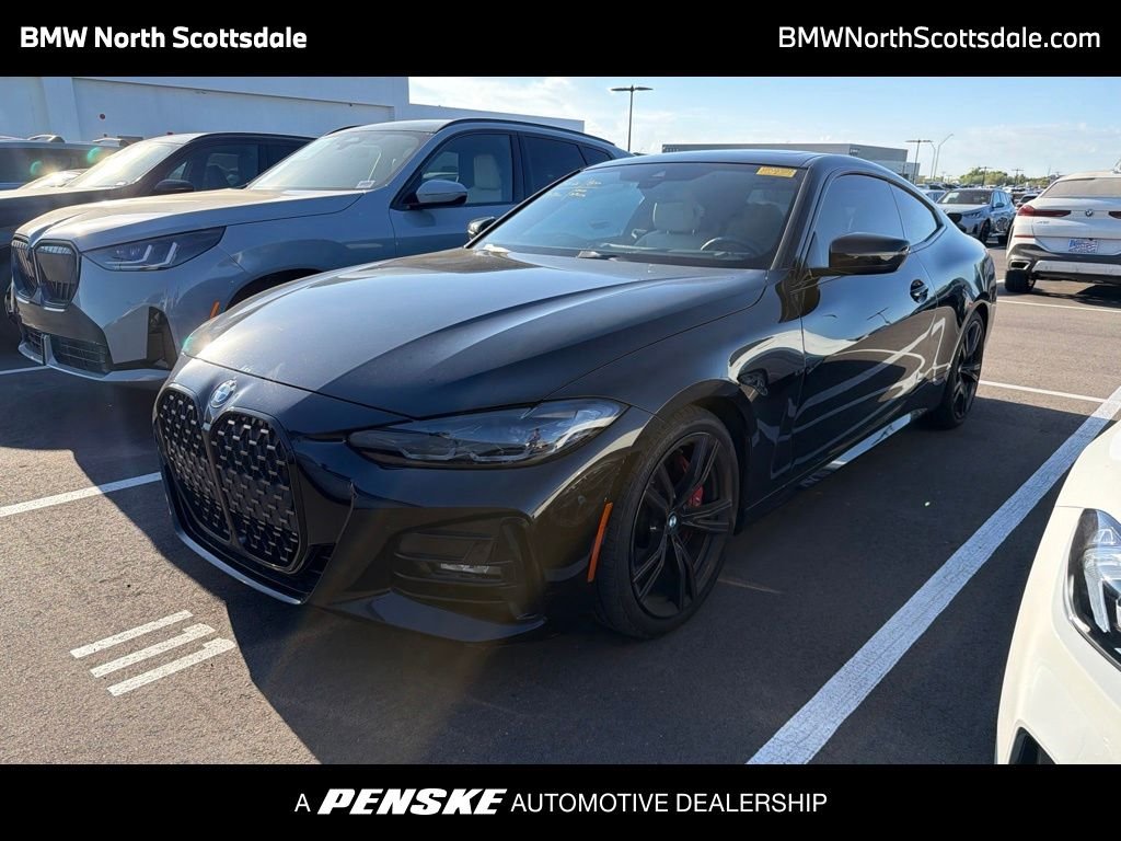 Certified Used 2024 Black Sapphire Metallic BMW 430i image 1