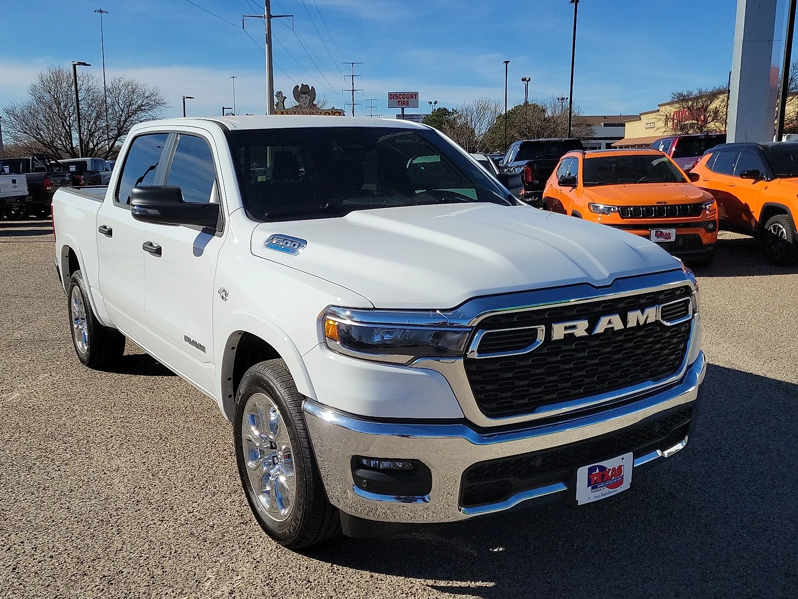 New 2026 PW7 Bright Whit Ram LONE STAR CREW CAB 4X4 5