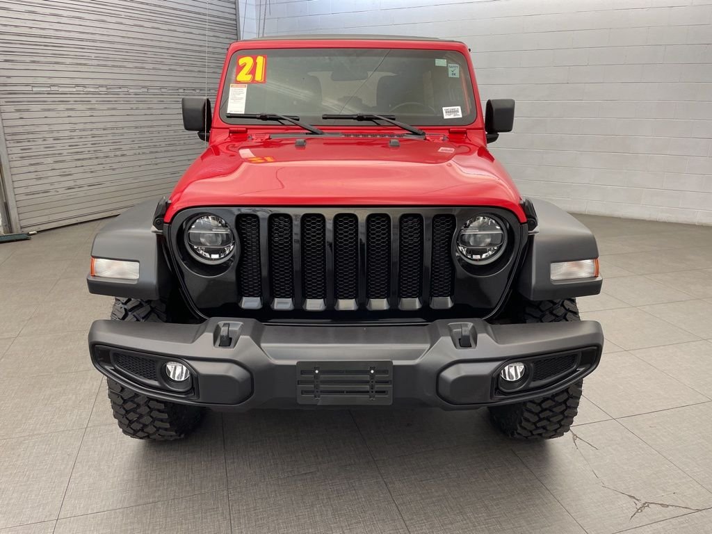 Used 2021 Red Jeep Unlimited Willys image 9