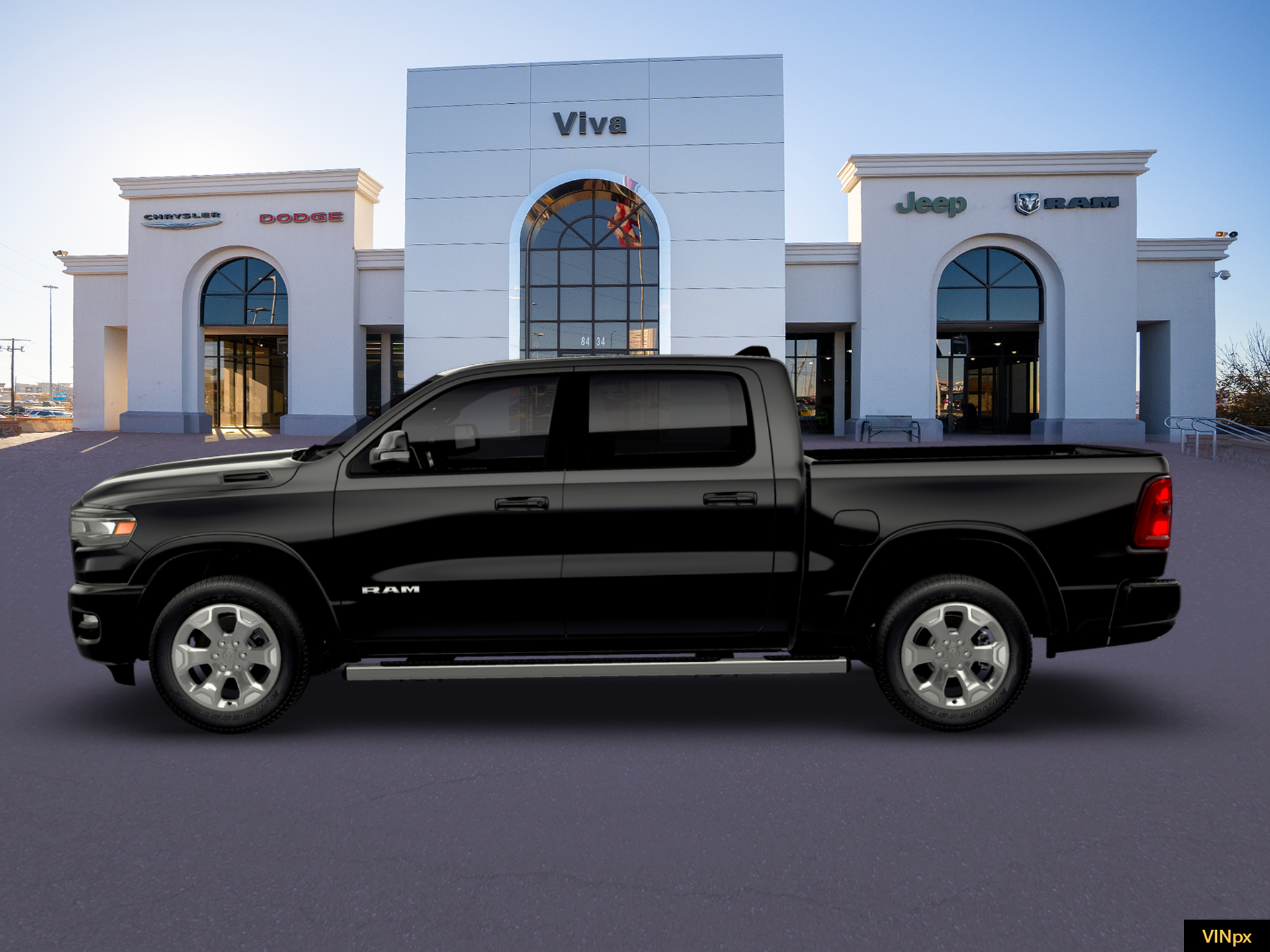 New 2026 Diamond Black Crystal Pearl-Coat Exterior Paint RAM Big Horn/Lone Star image 3