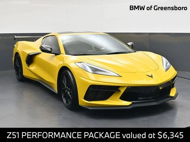 Used 2025 Yellow Chevrolet Stingray image 1