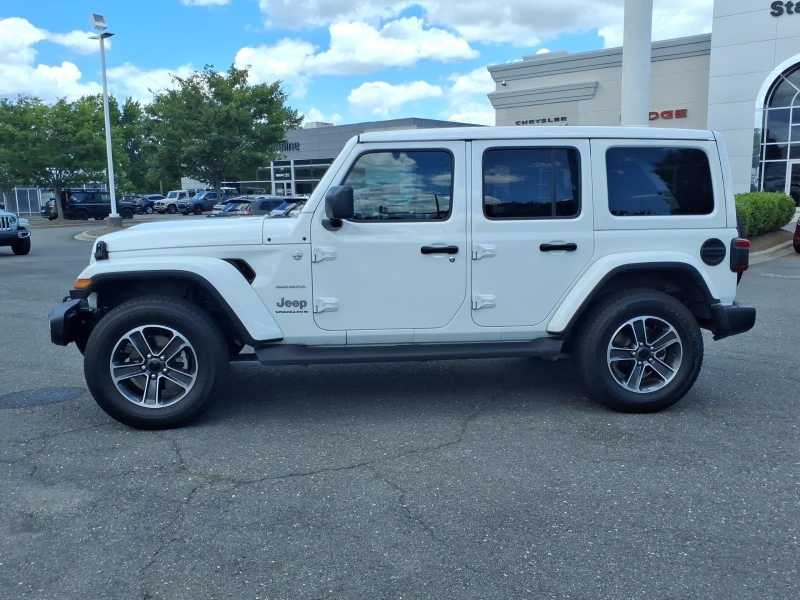 Used 2023 Bright White Clearcoat Jeep Sahara image 3