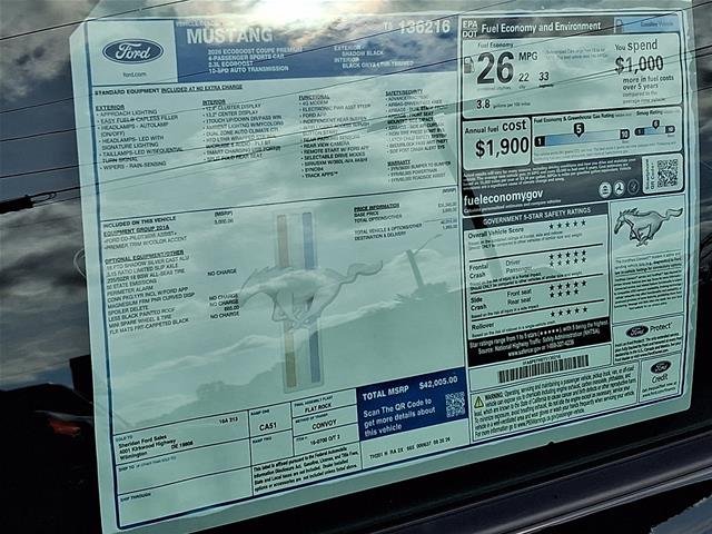 New 2026 Shadow Black Ford EcoBoost® Premium Fastback image 39
