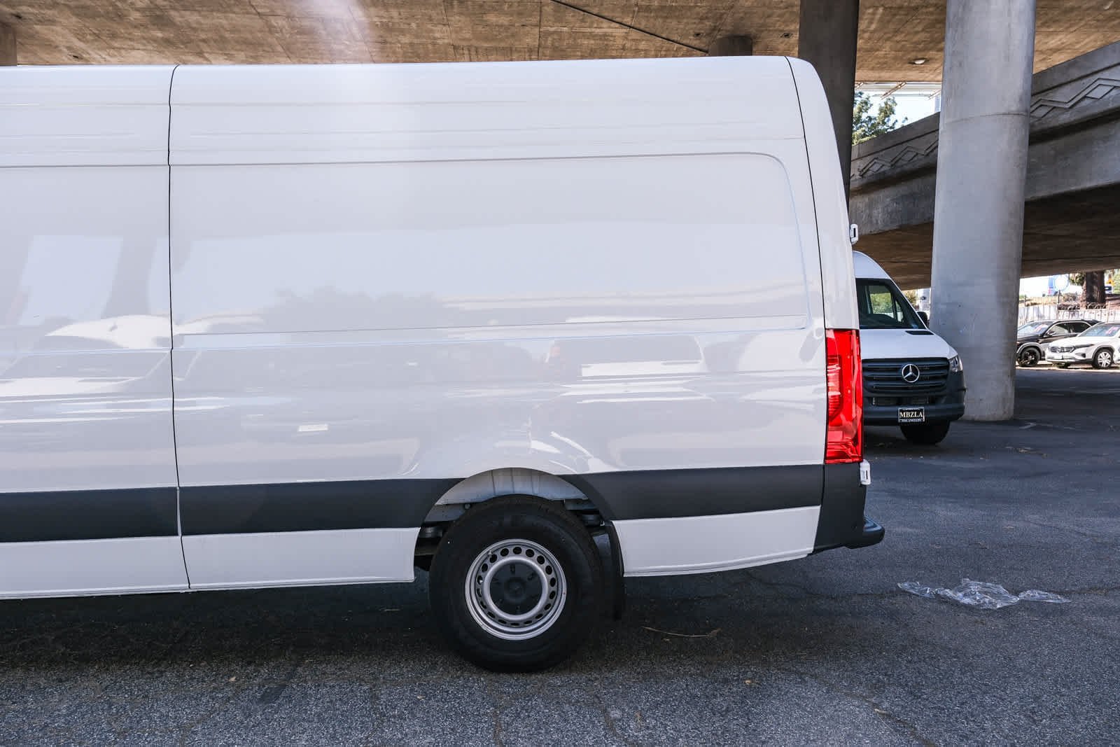 New 2025 Arctic White Mercedes-Benz Cargo 170 WB High Roof RWD Electric Motor image 8