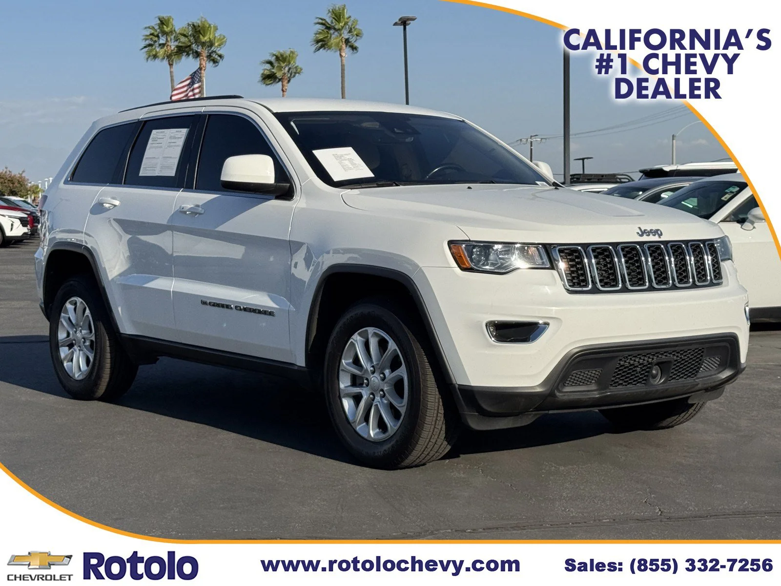 Used 2022 Bright White Clearcoat Jeep Laredo E image 1