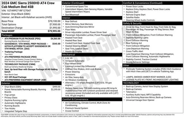 Used 2024 Onyx Black GMC AT4 image 40