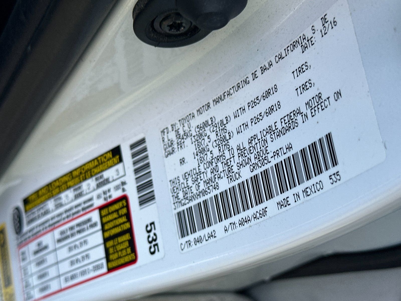 Used 2017 Super White Toyota Limited image 24