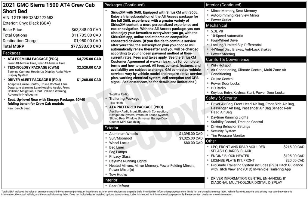 Used 2021 Black GMC AT4 image 49