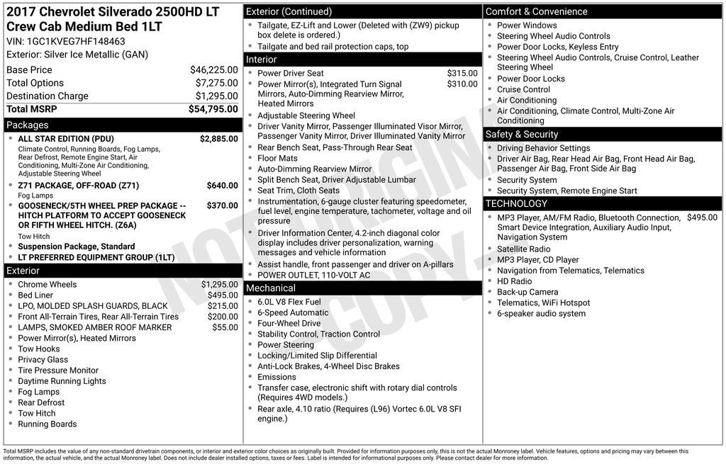 Used 2017 SILVER ICE METALLIC Chevrolet LT image 2