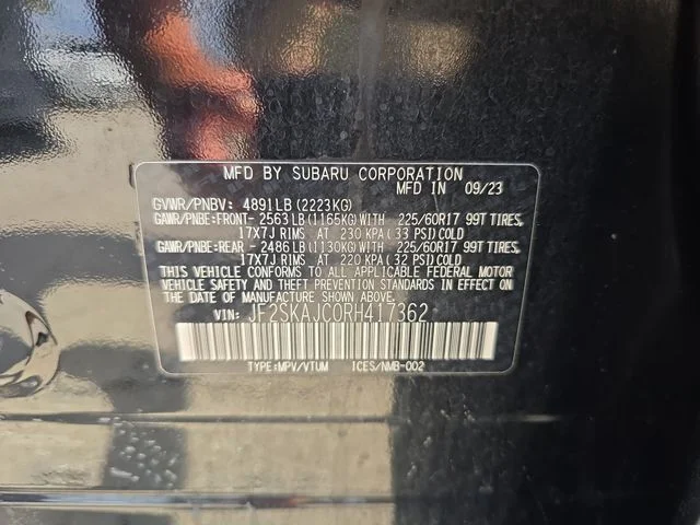 Used 2024 Black Subaru Wilderness image 30
