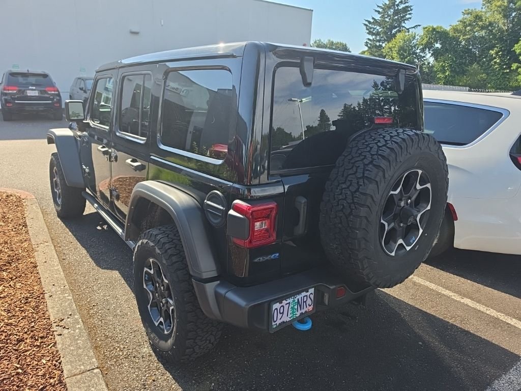 Used 2022 Black Clearcoat Jeep Unlimited Rubicon 4xe image 4