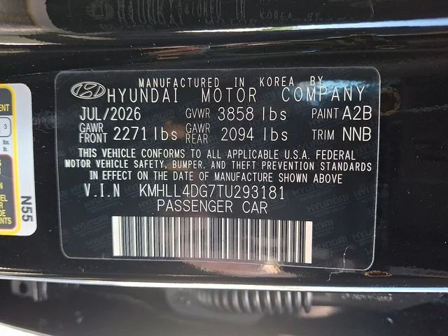 New 2026 Black Hyundai SE image 15
