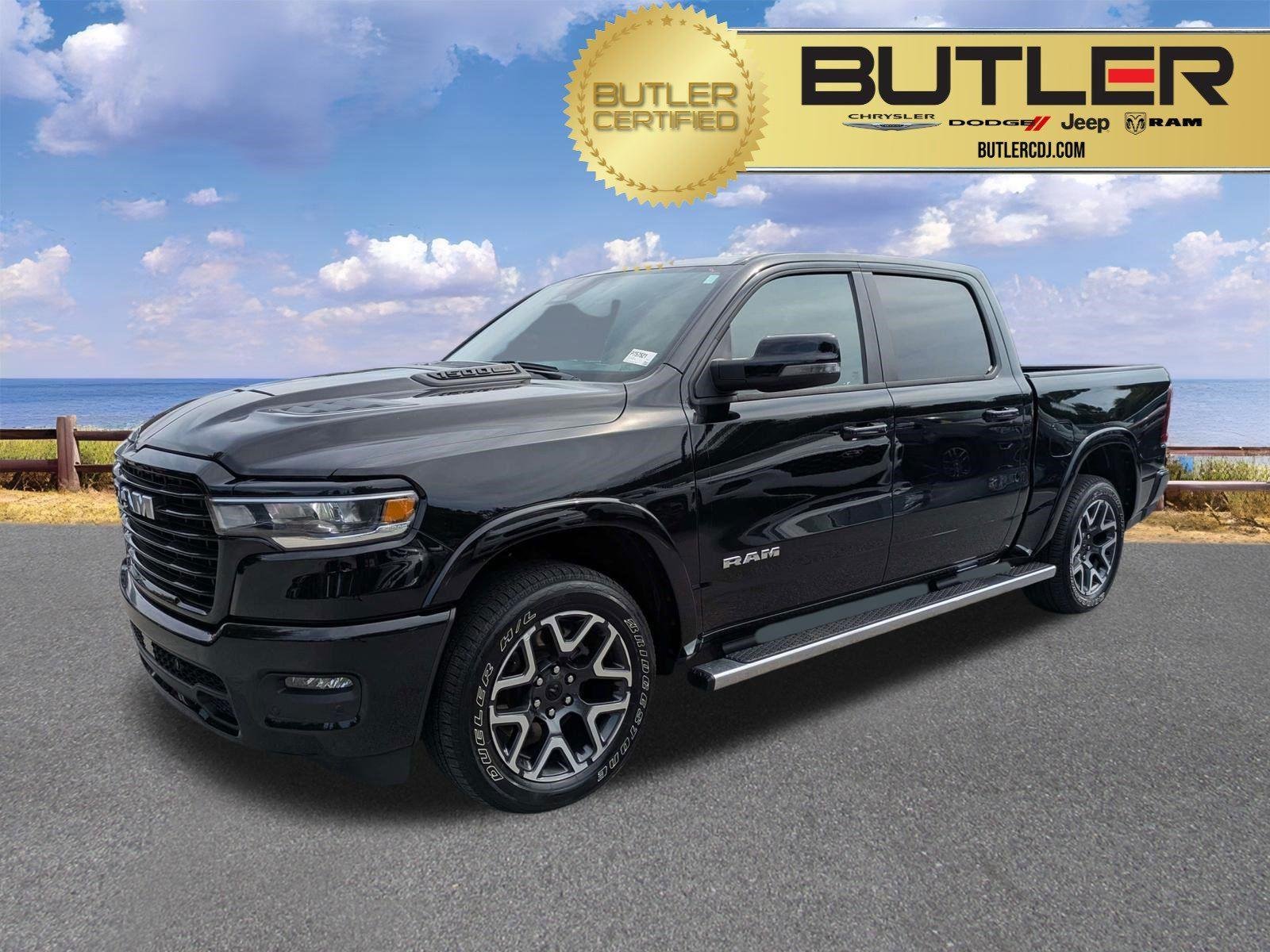 Used 2025 Diamond Black Crystal Pearlcoat Ram Laramie image 1