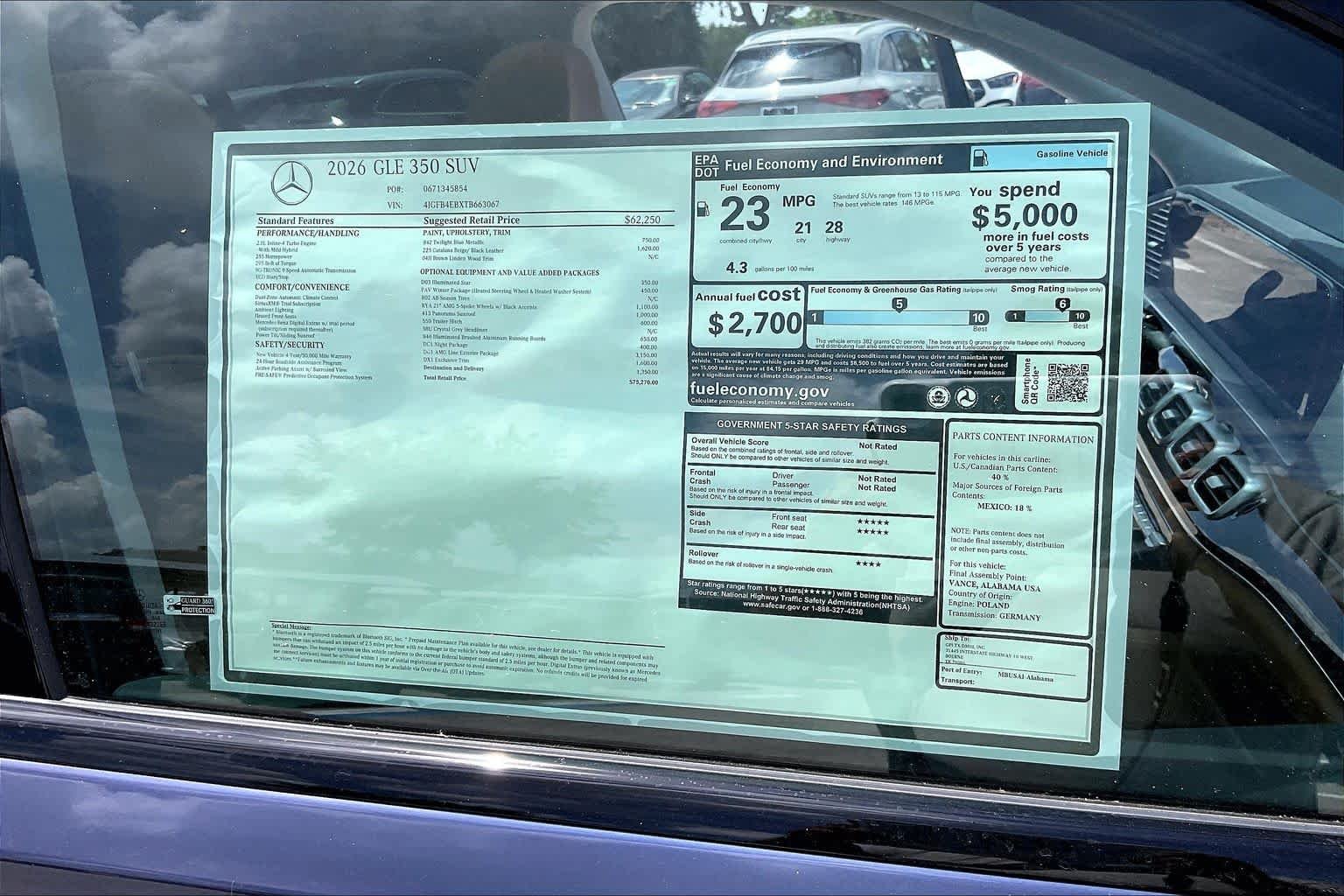 New 2026 Twilight Blue Metallic Mercedes-Benz GLE 350 image 16