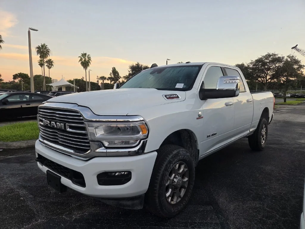 Used 2024 Bright White Clearcoat Ram Laramie image 3