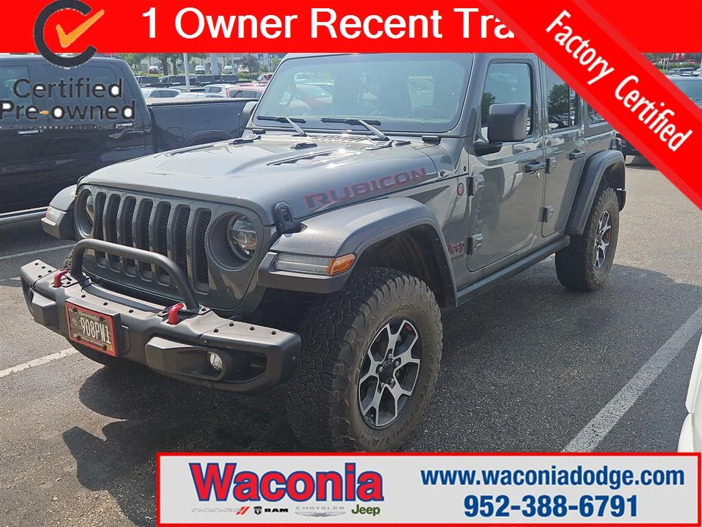 Used 2021 Sting-Gray Clearcoat Jeep Unlimited Rubicon image 1
