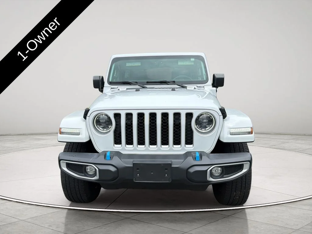 Used 2023 Bright White Clearcoat Jeep Sahara 4xe image 8