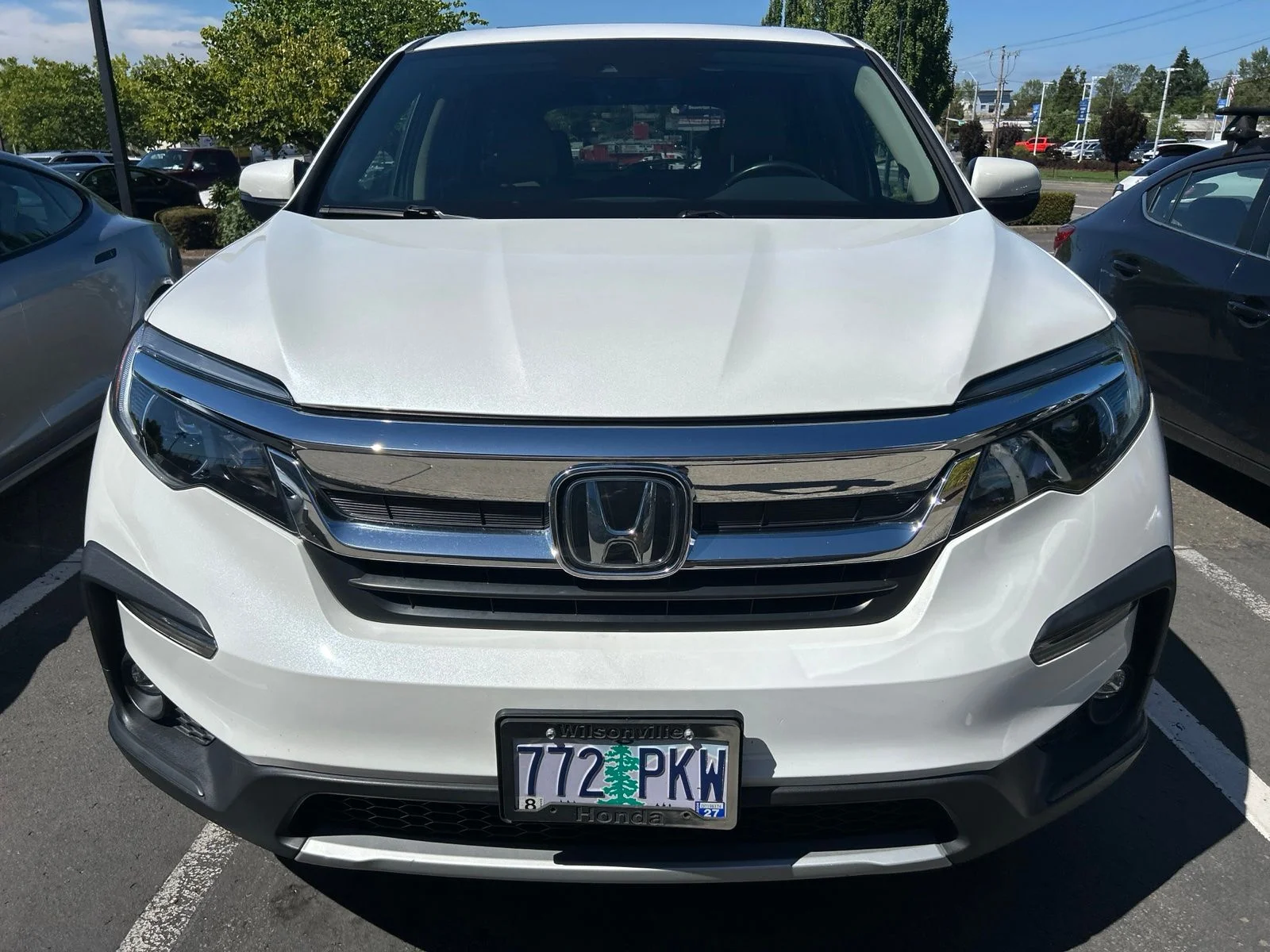 Used 2021 Platinum White Pearl Honda EX-L image 2