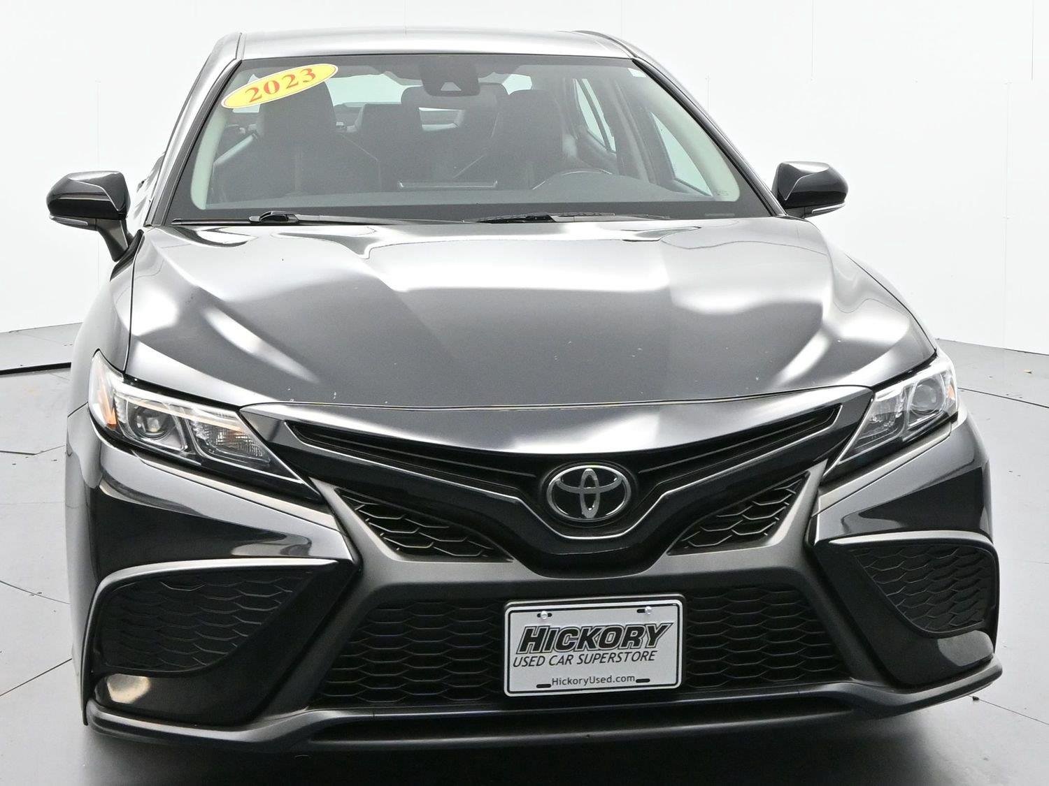 Used 2023 Midnight Black Metallic Toyota SE image 2