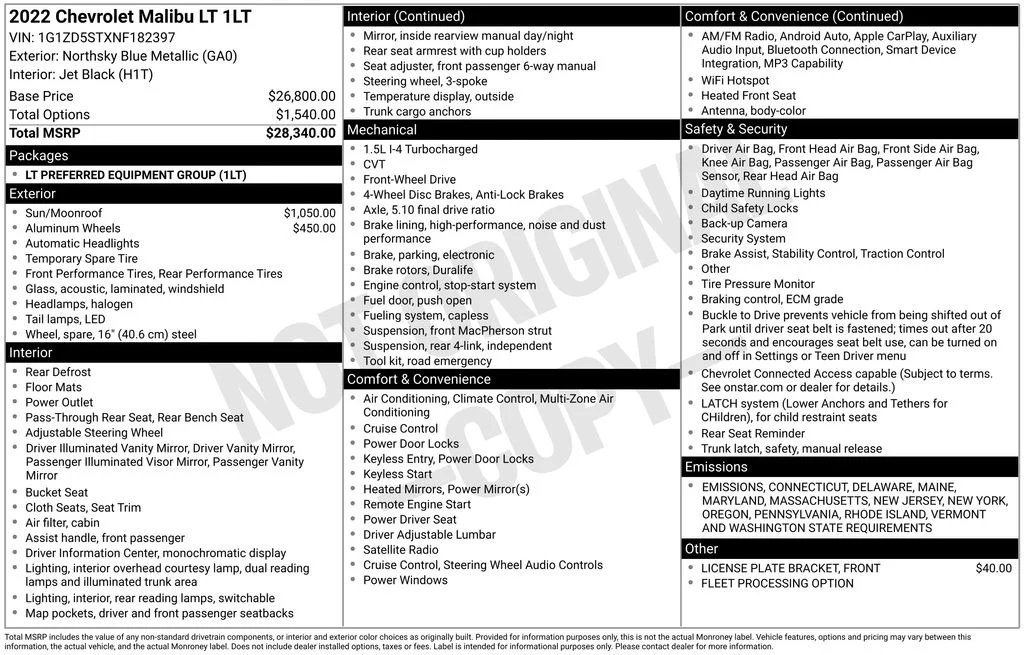 Used 2022 Blue Chevrolet LT image 17