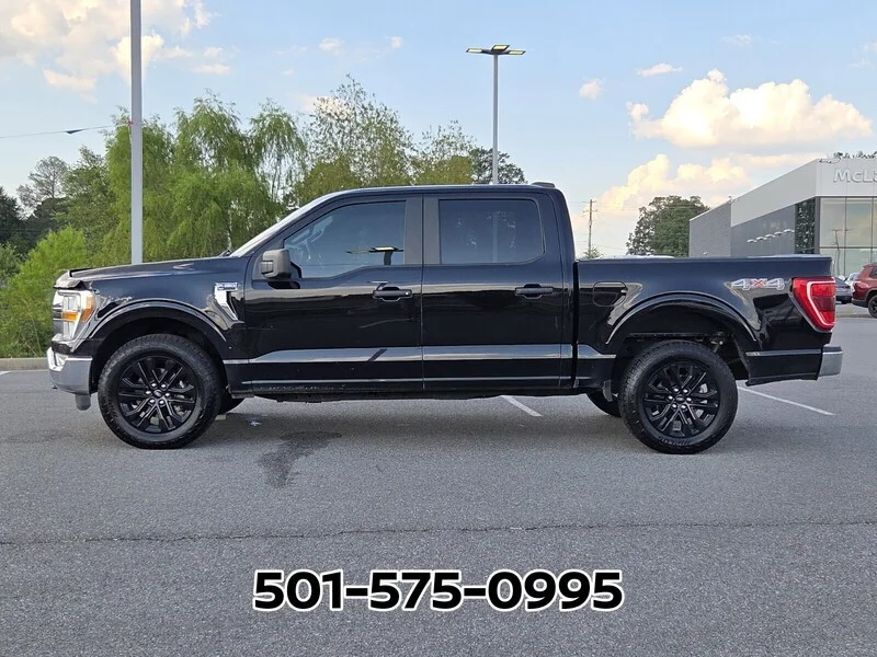 Used 2022 Agate Black Metallic FORD XLT 4WD SUPERCREW 5.5