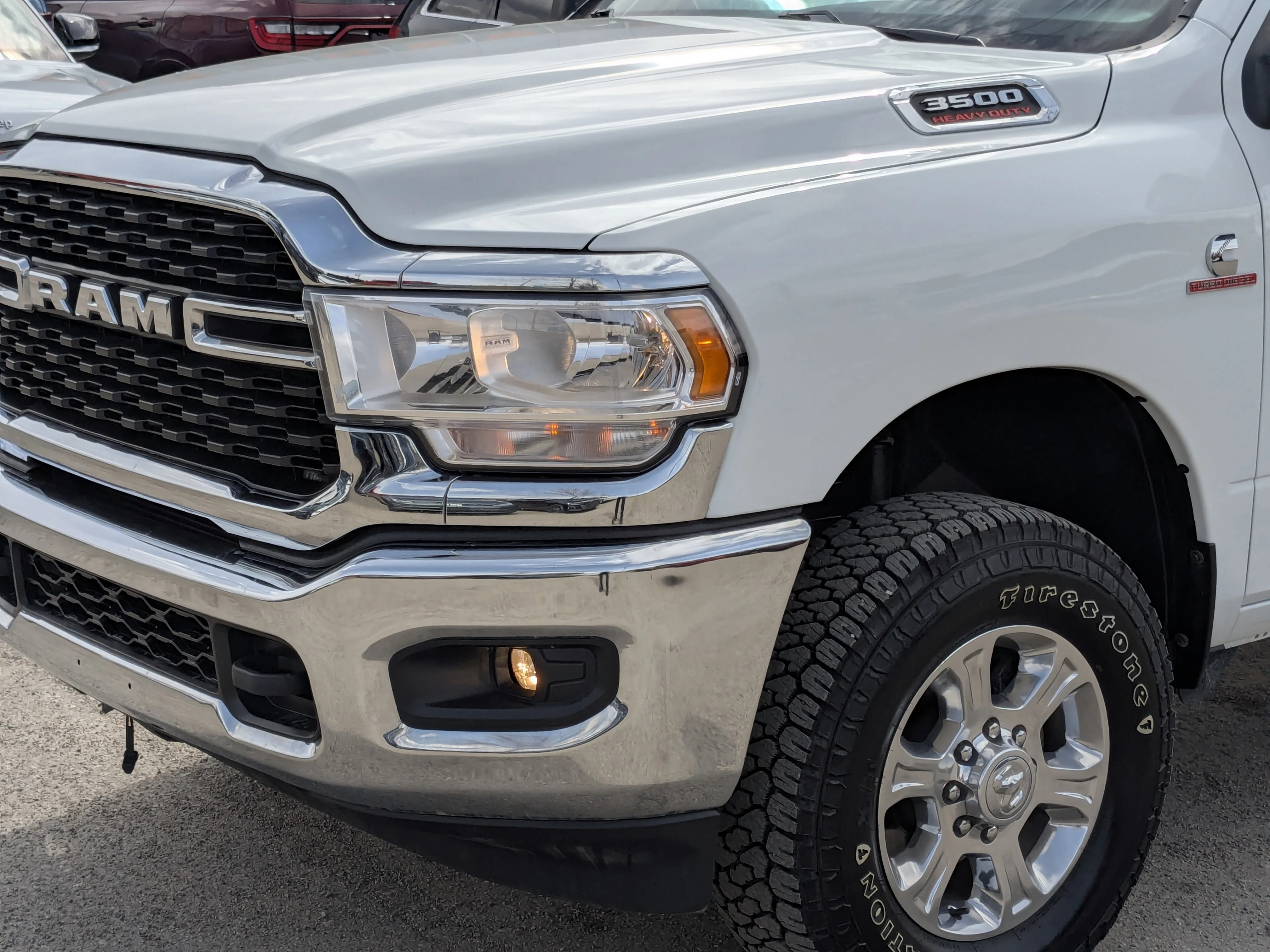 Used 2024 White RAM Big Horn - - Level 1 Equip Grp - Protection Group - OWL On?/Off?Road Tires - 6.7L Cummins Diesel & M image 10