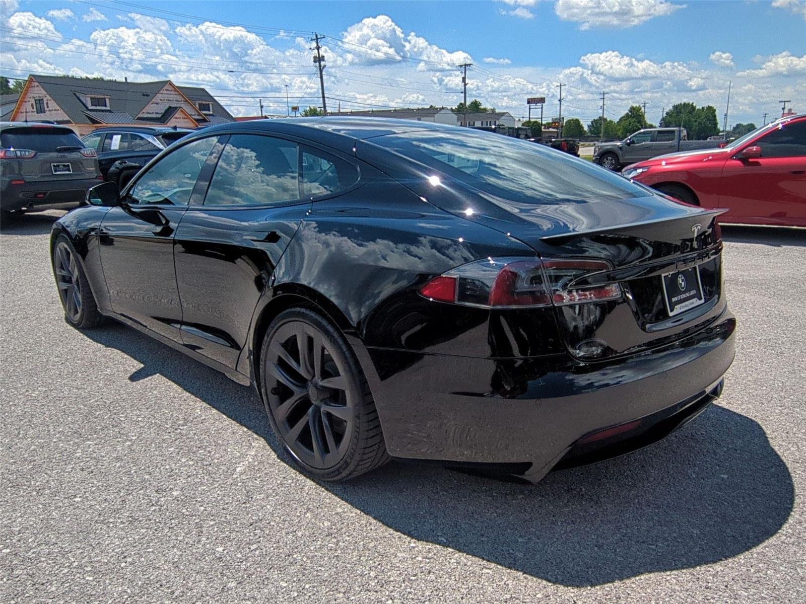 Used 2021 Solid Black Tesla Plaid image 3