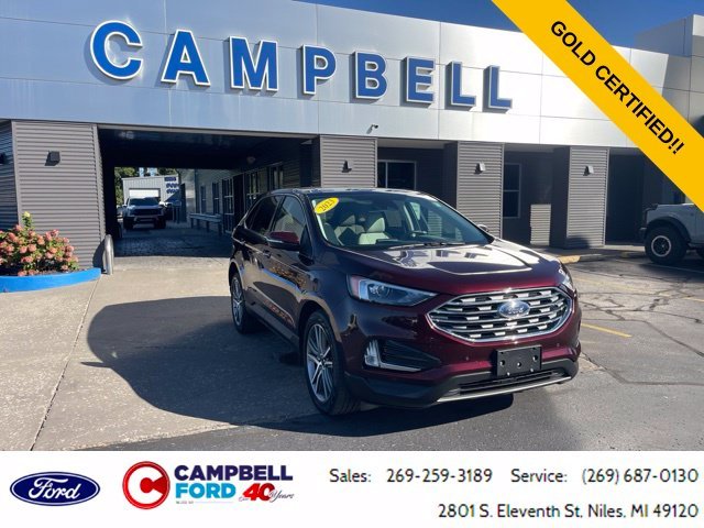 Certified Used 2023 Burgundy Ford Titanium image 1