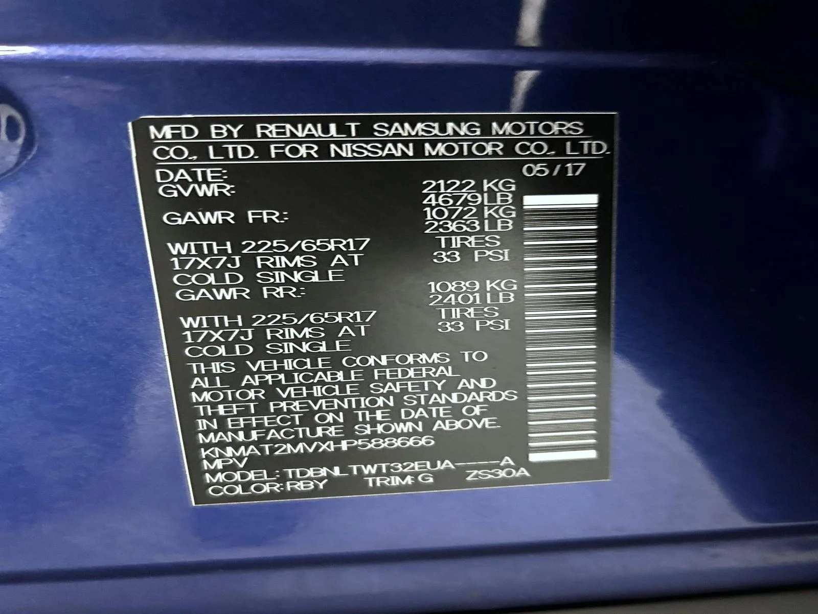 Used 2017 Blue Nissan SV image 25