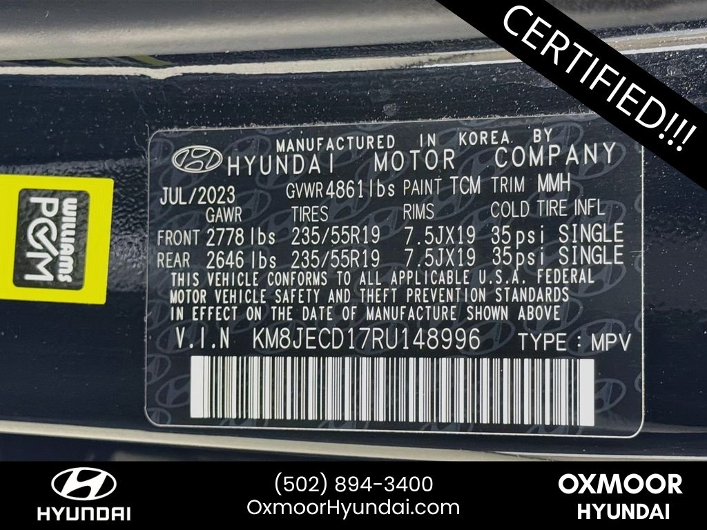 Certified Used 2024 Black Pearl Hyundai Limited image 34