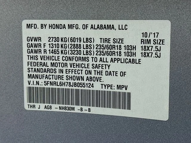 Pre-Owned 2018 Honda Odyssey EX-L