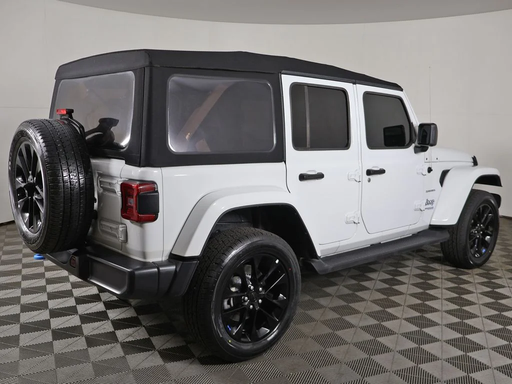 Used 2022 Bright White Clearcoat Jeep Unlimited Sahara 4xe image 7