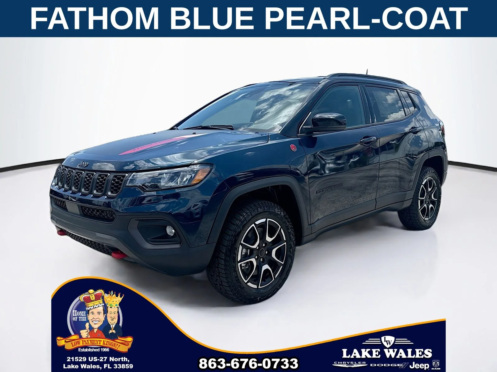 New 2026 Fathom Blue Pearl-Coat Exterior Paint Jeep Trailhawk image 2