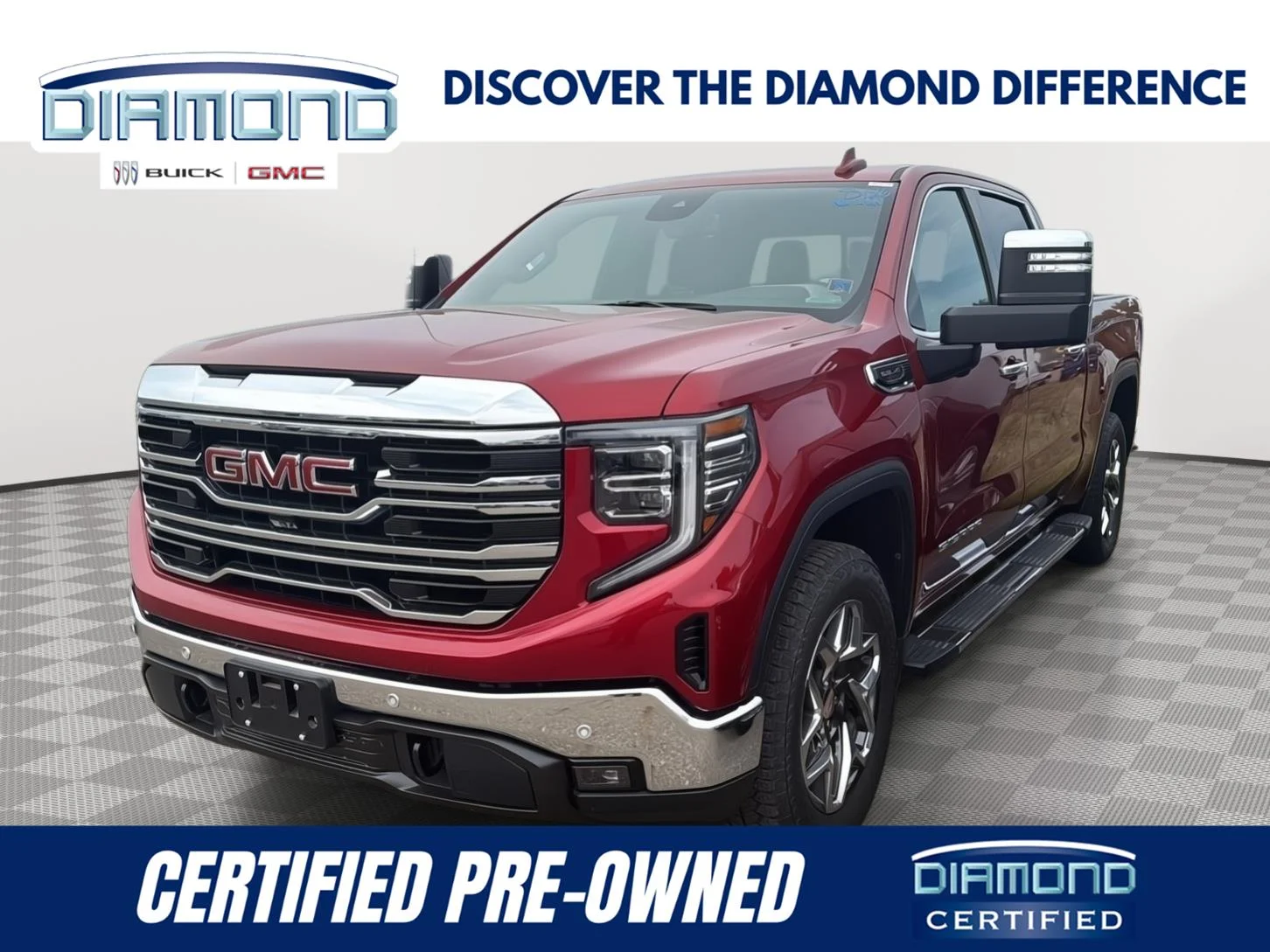 Used 2024 Volcanic Red Tintcoat GMC SLT image 1