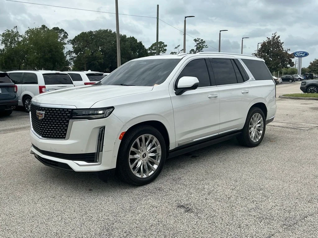 Used 2023 White Cadillac Premium Luxury image 1