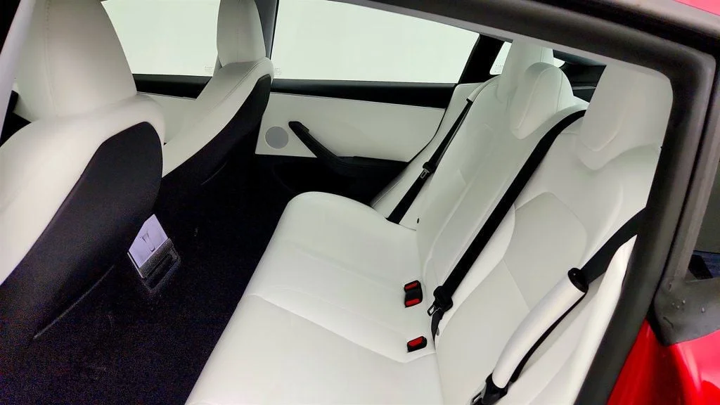 Used 2026 Ultra Red Tesla Long Range RWD w/ White & Black Premium Interior image 24