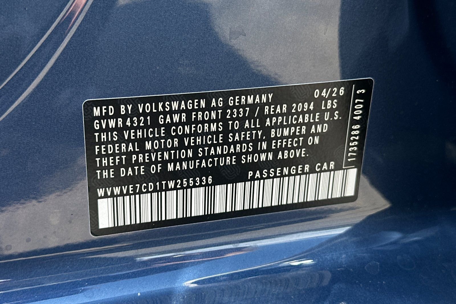 New 2026 Slate Blue Metallic Volkswagen Autobahn image 28