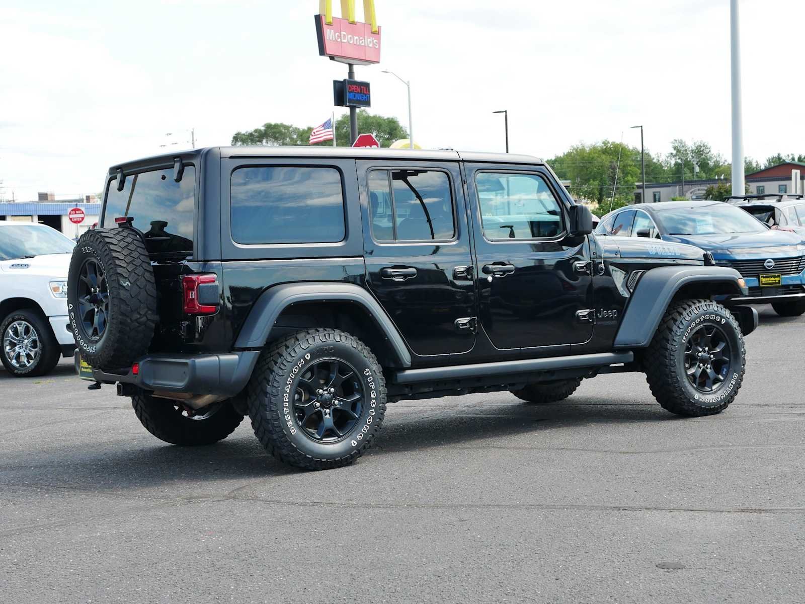 Used 2021 Black Clearcoat Jeep Unlimited Willys image 7