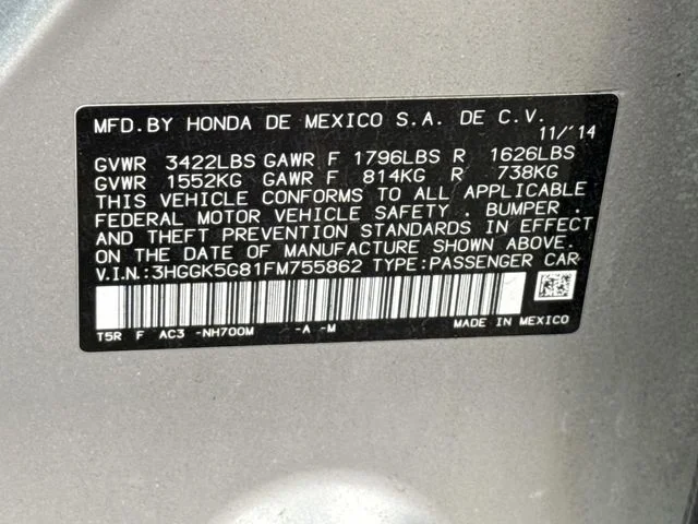 Used 2015 Silver Honda EX image 30