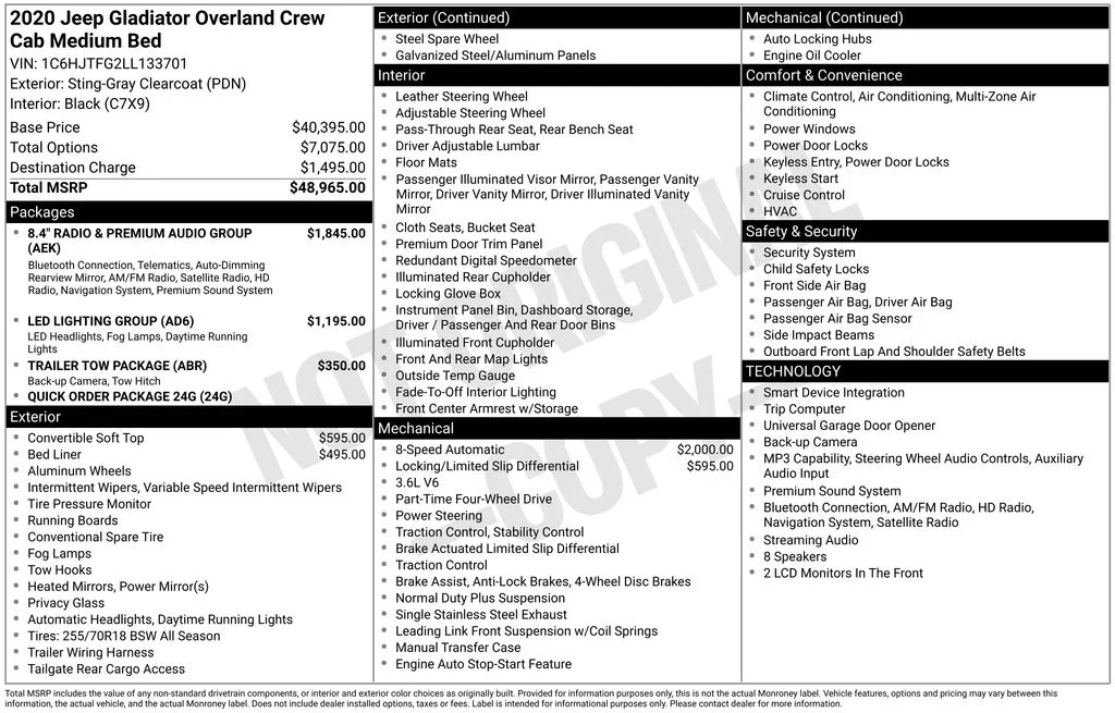 Used 2020 Gray Jeep Overland image 20
