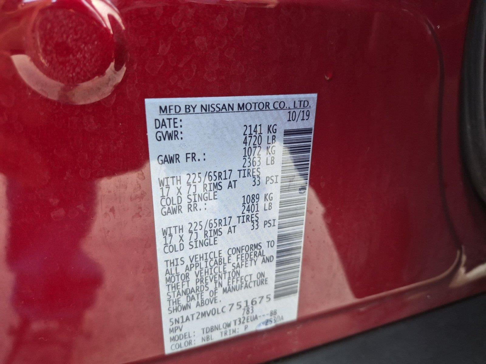 Used 2020 Scarlet Ember Tintcoat Nissan SV image 37