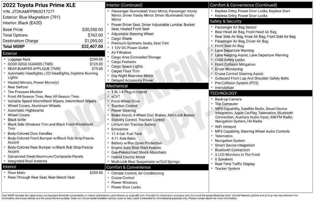 Used 2022 Blue Toyota XLE image 4
