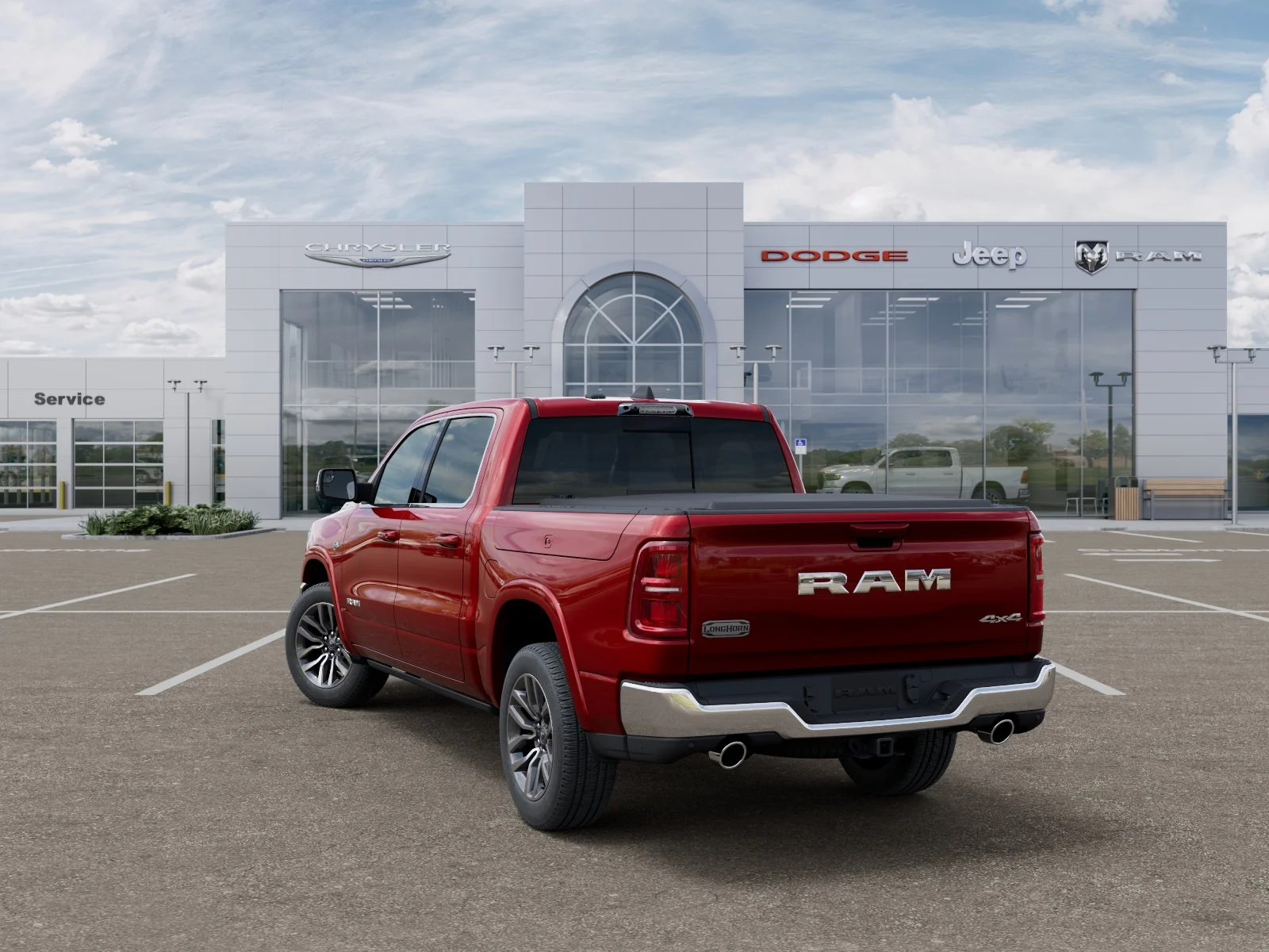 New 2026 Molten Red Pearl-Coat Exterior Paint RAM Longhorn image 37