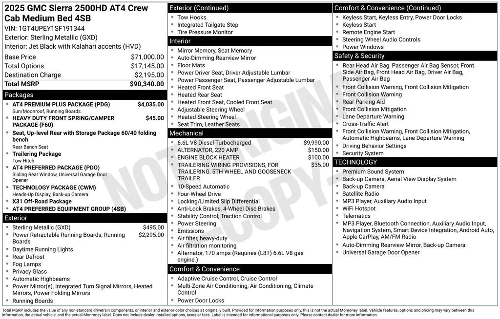 Used 2025 Sterling Metallic GMC AT4 image 42