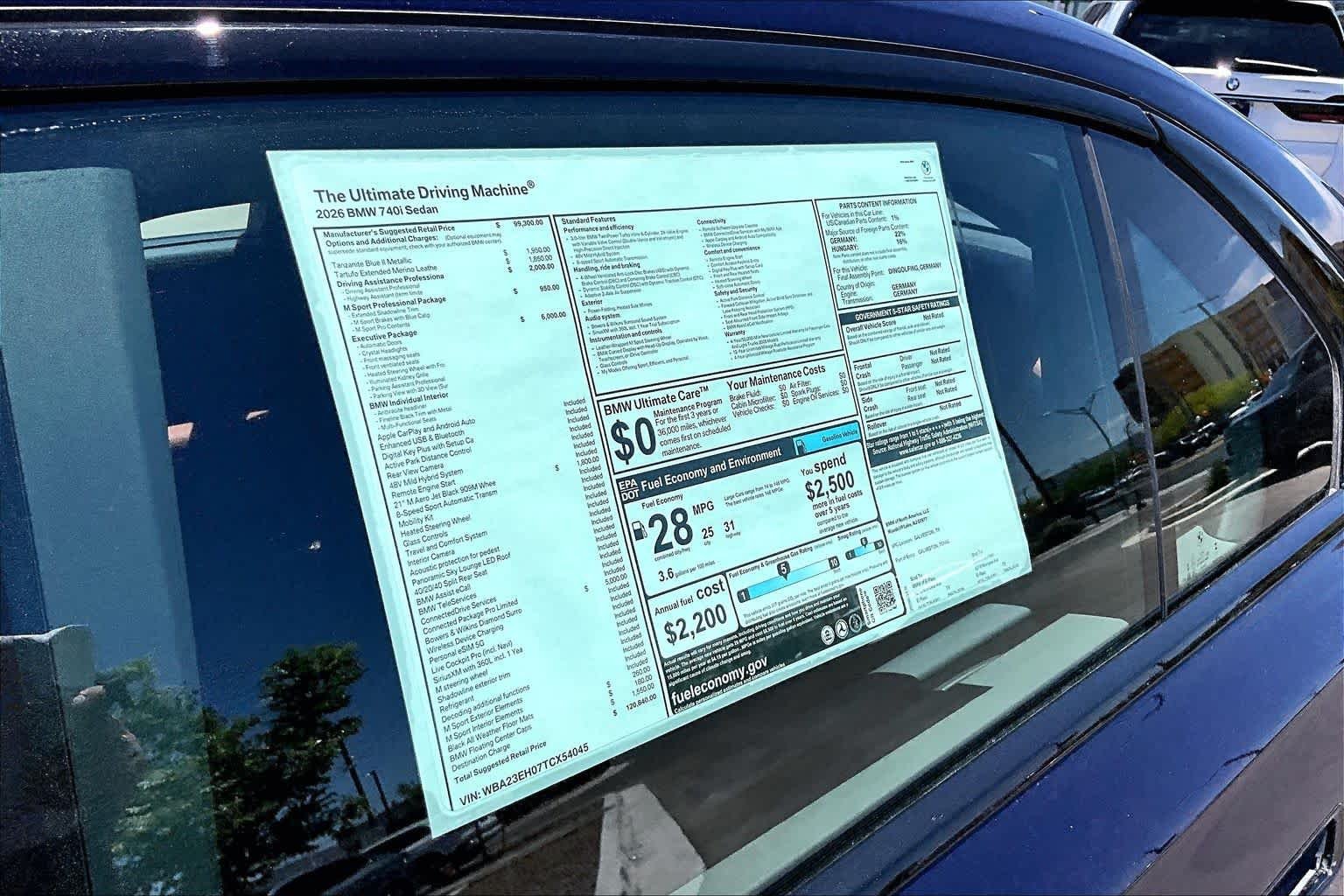 New 2026 Tanzanite Blue II Metallic BMW 740i image 22